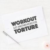 Eenvoudige Workout Humor Funny Gym Ovale Sticker (Envelop)