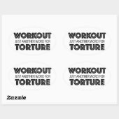Eenvoudige Workout Humor Funny Gym Ovale Sticker (Vel)