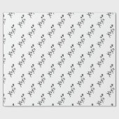 Eenvoudige XOXO-belettering in zwart patroon Cadeaupapier (Vlak)