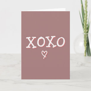 Eenvoudige Xoxo Hartkaart Kaart