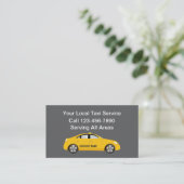 Eenvoudige Yellow Taxi Service Visitekaartjes (Staand voorkant)
