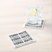 Eenvoudige YERBE MATE Maak tijd om aangepaste teks Kartonnen Onderzetters (Insitu)