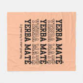 Eenvoudige YERBE MATE Motivatie perzik Fleece Deken (Voorkant (Horizontaal))