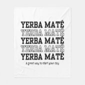 Eenvoudige YERBE MATE Motivatie Wit Fleece Deken (Voorkant)