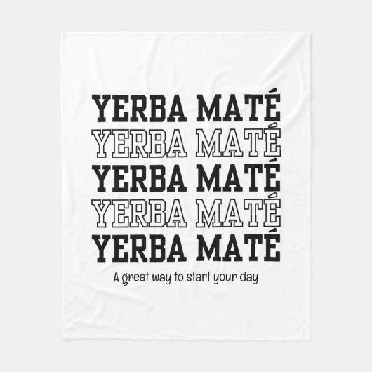 Eenvoudige YERBE MATE Motivatie Wit Fleece Deken (Voorkant)