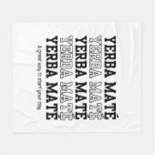 Eenvoudige YERBE MATE Motivatie Wit Fleece Deken (Voorkant (Horizontaal))