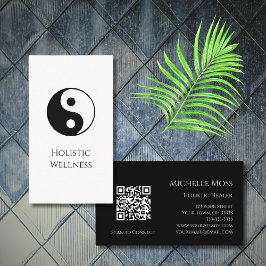 Eenvoudige Yin Yang Symbool Holistische Wellness Q Visitekaartje