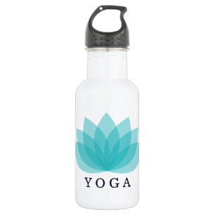 Eenvoudige Yoga Blue Lotus Waterfles