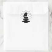 Eenvoudige yoga silhouet Sticker (Tas)