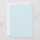 Eenvoudige zachte blauwe minimale foto 30e verjaar kaart (Achterkant)
