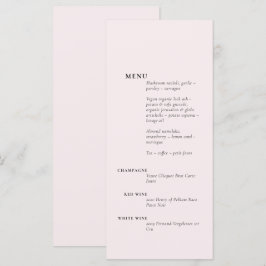 Eenvoudige zachte blos Elegante Romantische Solid  Menu
