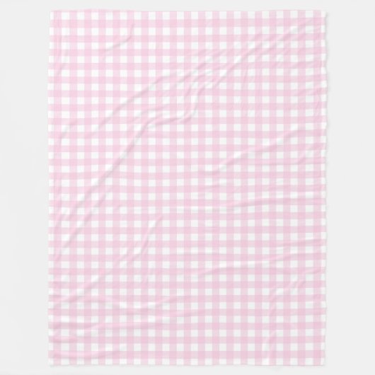 Eenvoudige zachte roze geruite bank bed decor fleece deken (Voorkant)