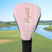 Eenvoudige zachte roze minimalistische aangepaste  golfheadcover