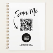 Eenvoudige Zakelijk Logo QR-code Social Media Planner (Voorkant)