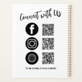 Eenvoudige Zakelijk Logo QR-code Social Media Planner (Achterkant)