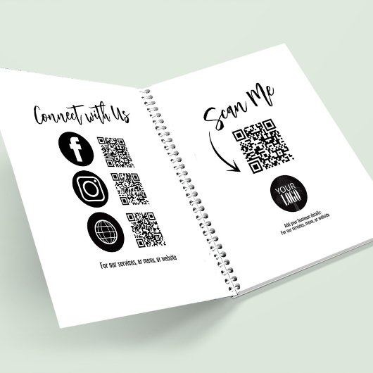 Eenvoudige Zakelijk Logo QR-code Social Media Planner