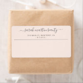 Eenvoudige zakelijke, aantrekkelijke, zwarte roze  etiket (Insitu)