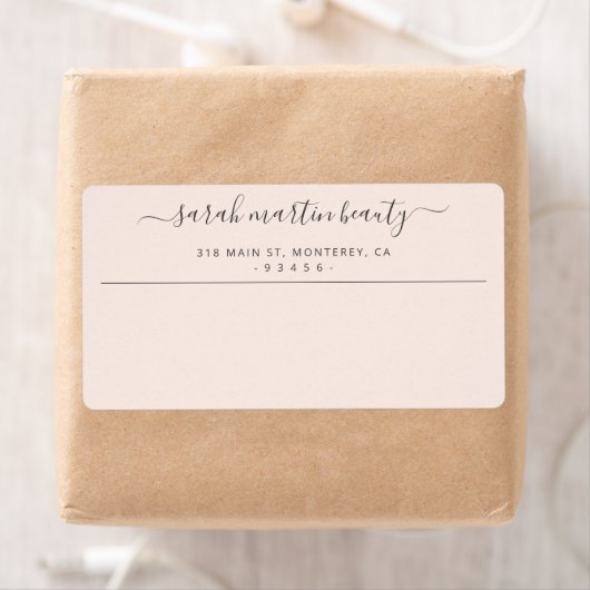 Eenvoudige zakelijke, aantrekkelijke, zwarte roze  etiket (Insitu)