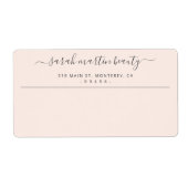 Eenvoudige zakelijke, aantrekkelijke, zwarte roze  etiket (Voorkant)