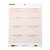 Eenvoudige zakelijke, aantrekkelijke, zwarte roze  etiket (Full Sheet)