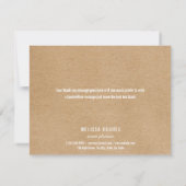 Eenvoudige Zakelijke Bedank Kaart met Landelijke S (Achterkant)