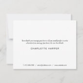 Eenvoudige Zakelijke Bedankkaart met Script (Achterkant)