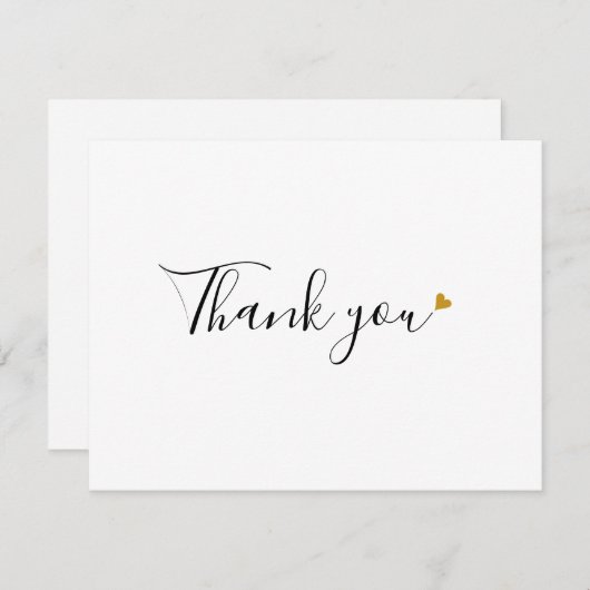 Eenvoudige Zakelijke Bedankkaart met Script (Voorkant / Achterkant)