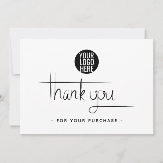 Eenvoudige zakelijke bedankt (Voorkant)