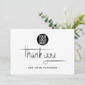 Eenvoudige zakelijke bedankt (Staand voorkant)