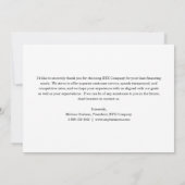 Eenvoudige zakelijke bedankt - voeg Logo toe (Achterkant)