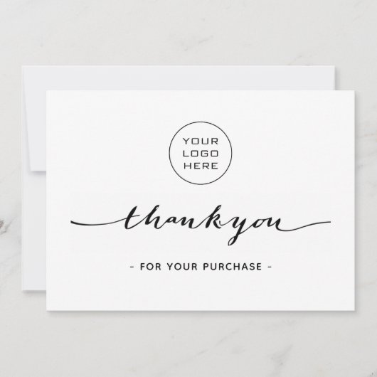 Eenvoudige zakelijke bedankt - voeg Logo toe (Voorkant)