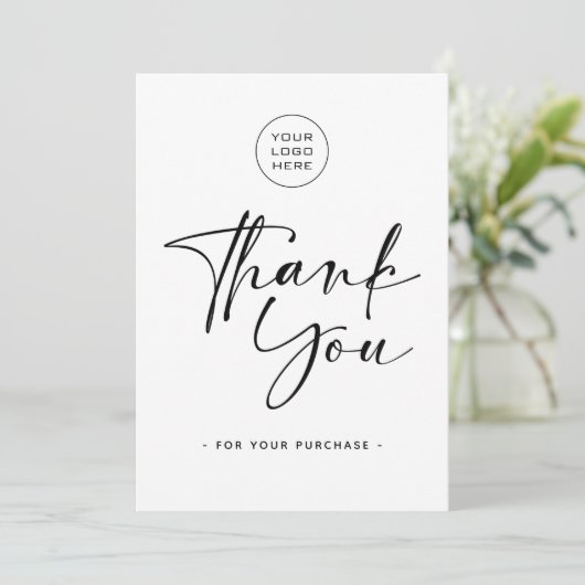 Eenvoudige zakelijke bedankt - voeg Logo toe (Staand voorkant)
