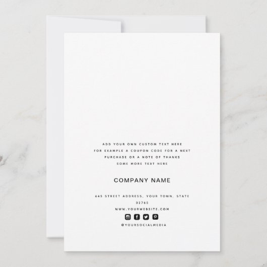 Eenvoudige zakelijke bedankt - voeg Logo toe (Achterkant)