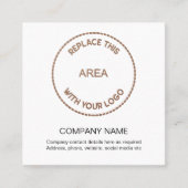 Eenvoudige zakelijke contactgegevens van het bedri vierkante visitekaartje (Voorkant)