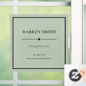Eenvoudige Zakelijke Frame Sage Groene Raamsticker (Huis)
