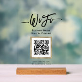 Eenvoudige zakelijke gast WiFi voetstuk teken Acryl Bord (Neutraal)