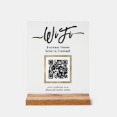 Eenvoudige zakelijke gast WiFi voetstuk teken Acryl Bord (Voorkant)