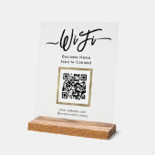 Eenvoudige zakelijke gast WiFi voetstuk teken Acryl Bord (Hoek)