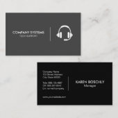 Eenvoudige zakelijke headset visitekaartje (Voorkant / Achterkant)