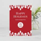 Eenvoudige zakelijke kerst Kaart | Eigen Tekst (Staand voorkant)