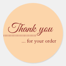 Eenvoudige zakelijke klant Dank u Ronde Sticker