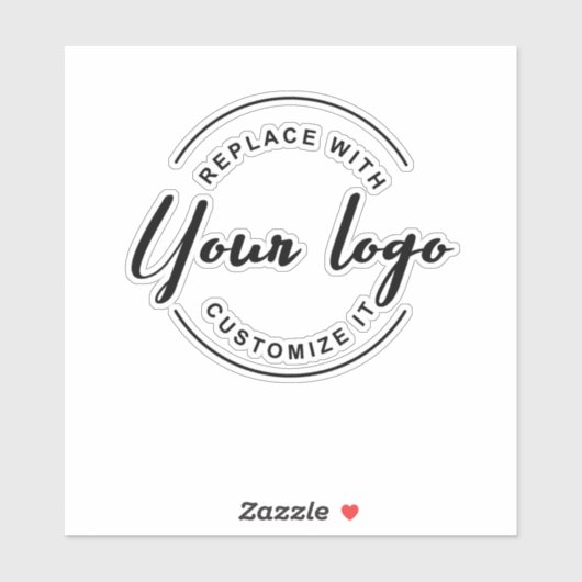 Eenvoudige zakelijke Logo — Aangepast Sticker (Vel)