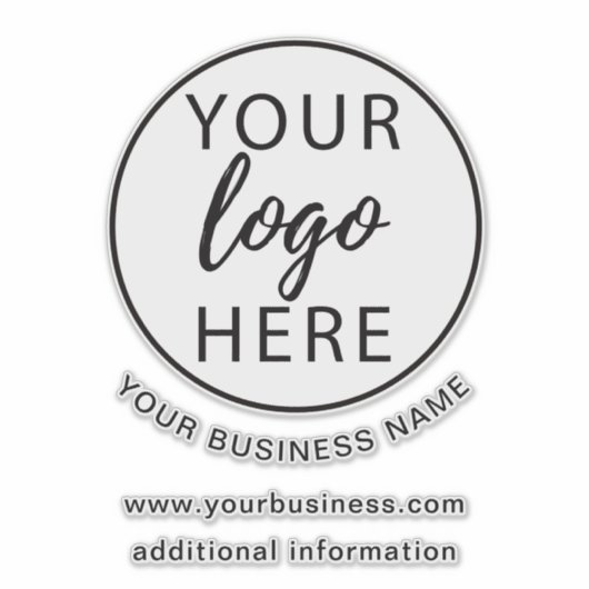 Eenvoudige zakelijke logo aangepaste sticker (Voorkant)