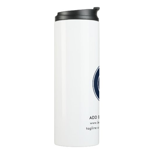 Eenvoudige Zakelijke Logo Bedrijfsevenementen Aang Thermosbeker (Gedraaid links)