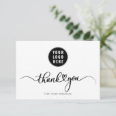 Eenvoudige zakelijke Logo-clients Bedankkaart (Staand voorkant)