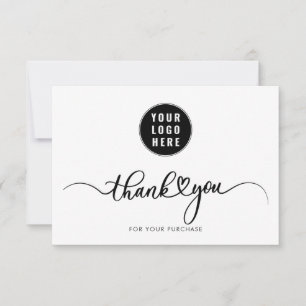 Eenvoudige zakelijke Logo-clients Bedankkaart