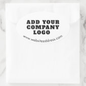 Eenvoudige Zakelijke Logo en Moderne Aangepaste We Ovale Sticker (Tas)