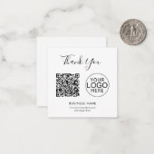Eenvoudige Zakelijke Logo en QR Code Aangepaste Da Notitiekaartje (Voorkant / Achterkant in situ)