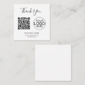 Eenvoudige Zakelijke Logo en QR Code Aangepaste Da Notitiekaartje (Voorkant / Achterkant)