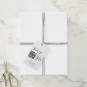 Eenvoudige Zakelijke Logo en QR Code Bedankt Cadeaulabel (Met Touw)